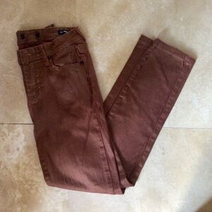 Justfab Bronze shimmer skinny jeans 25
